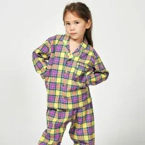 [하프클럽/알콩단잠]아이잠옷 타탄체크 순면 기모 긴팔 아동파자마 키즈 초