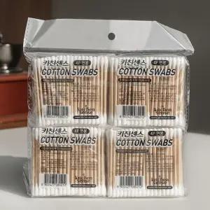 부드러운 면봉 1200P/국산/신생아/유아/샤워/베이비/일회용/메이크업/항균/위생/수정/대용량