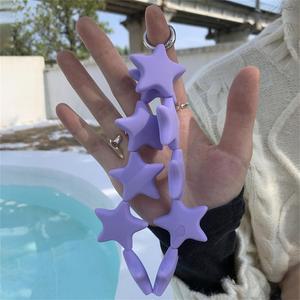 Coloful 실리콘 별 로프 휴대폰 체인, 랜야드 참 스트랩, 손목 구슬 걸이 코드, 팔찌 키체인, CCD 카메라, 스위트