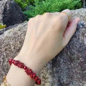 6mm 재물운 비휴팔찌 액막이 원석 진사 염주 경면주사