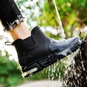 에어쿠션 레인부츠 장화 첼시부츠 남성 블랙 레인부츠 장마철 블랙첼시부츠 앵클 방수