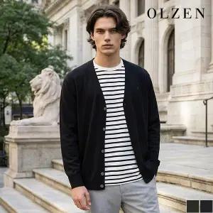 [올젠] 베이직 브이넥 단추 가디건 (ZOE1EC1306)