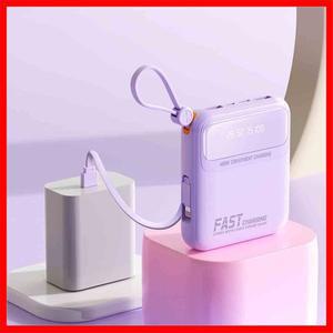 3C 인증 20000mAh 보조배터리, 고속 충전 및 케이블 포함, 휴대용 아이폰 삼성폰용 외장 배터리