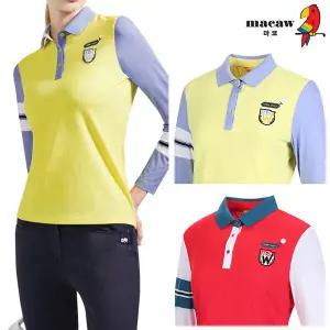 [마코] 여성캐주얼소매배색카라티셔츠_MMW1TS02