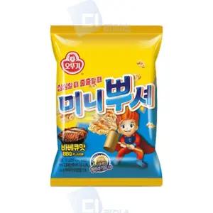 [모두모아]오뚜기 미니뿌셔 바베큐맛 25봉(5봉x5입) 땅 과자 스낵 과자 오뚜기스낵 오뚜기과자 갓뚜기