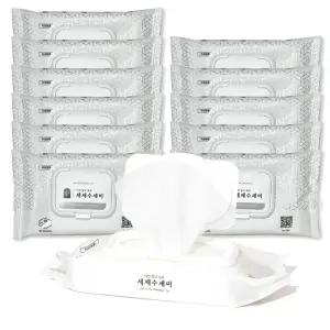 뽑아쓰는 일회용 세제 일체형 수세미 세제수세미 10매 x 12팩