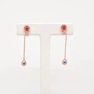 [오팔하우스] 14k 루비큐 물방울 드롭 귀걸이 OPJJE7063