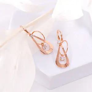 [오팔하우스] 14k 물방울 서클 원터치 귀걸이 OPNIE3721-1