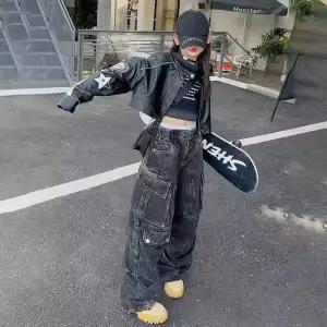 아동방송댄스복 주니어 제품 무대 공연 초등학생 캐주얼 바지 힙스터룩 걸스힙합 댄스의상 댄스복