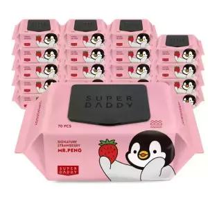 슈퍼대디 미스터펭 딸기 캡형 70매 20팩 저자극 고평량