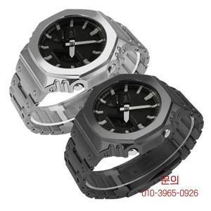 Ga-b2100 Ga Casioak 시계 밴드 액세서리 용 수정 키트 티타늄 케이스 스트랩 에칭 나사 없이 베젤 프레임