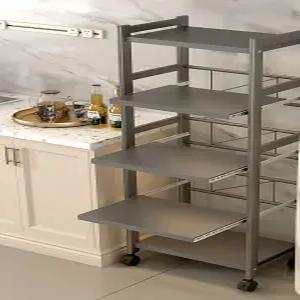 밥통 주방 슬라이딩 수납장 선반 선반정리대 전자레인지