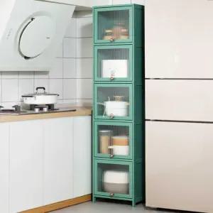 틈새장 좁은 부엌 정리 냉장고옆 키큰 5단 캐비닛