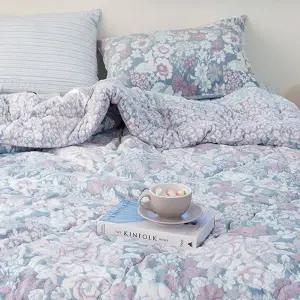 [골드스마일]포그니 착번 블루 극세사 퀸 Q 차렵이불 겨울침구