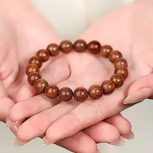 박달나무 염주 팔찌 10mm 1P 명상 불교 합장주 소원 나무팔찌