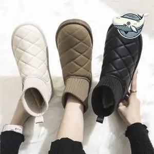 겨울 방한 니트 안감 패딩 부츠 겨울 캐주얼 여자가을신발 앵글부추 발목부츠 발편한부츠