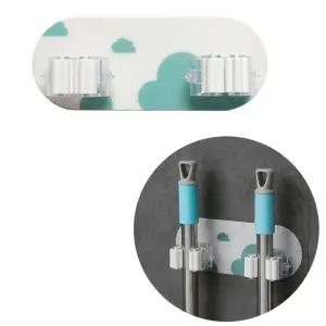 2구 구름디자인 벽부착 밀대걸이/마대/걸레/거치대/정리/빗자루/대걸레/정리함/수납/청소용구/보관/청소솔