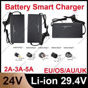 29.4 충전기 2A 3A 5A 스마트 고속 7S 24V 리튬 이온 배터리 팩