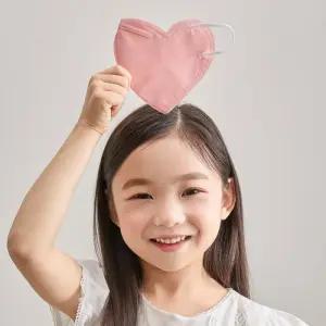 꼼마꼼마 키즈 하트 마스크 새부리형 어린이 유아 50매