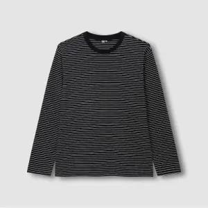 자주 남성 면티 스마트 코튼 긴팔 티셔츠 젯 블랙