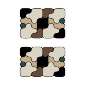 큐브 규조토 4세대 발매트 현관 화장실 브라운 2P