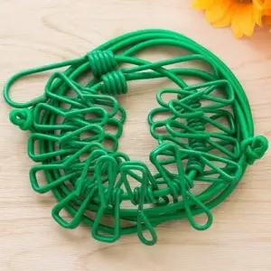 여행용 휴대 건조 와이어 빨래줄 캠핑 집게 와이어빨래줄 여행용빨래줄 베란다 야외