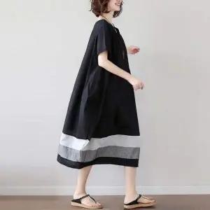 임산부용 여름 롱 쉬폰 면 원피스 치마