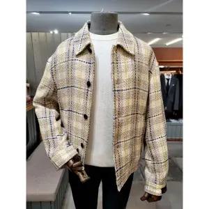 갤러리아 24 S/S 본 베이지 까르미냐뇨 트위드 루즈핏 트러커재킷 BN4SEA237