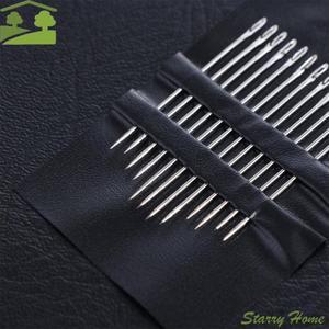 12개입 수공구 사이드 홀 블라인드 니들 다중 사이즈 스테인리스 스틸 재봉 바늘 정교하고  실끼우기 직물