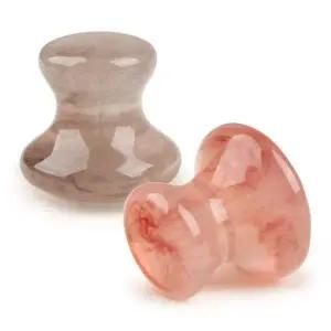 [콩심팥심]얼굴 윤곽 경락 괄사 마사지 스틱 버섯 봉 마사지기 손잡이괄사