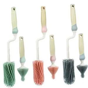 [골드스마일]회전형 젖병 병솔 세트 젖꼭지 젖병 세척솔 실리콘 국내생산 신생아