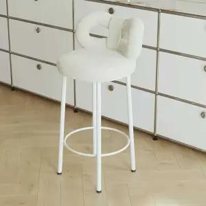 높은화장대의자 리본 스툴 셰르파 울 파우더룸