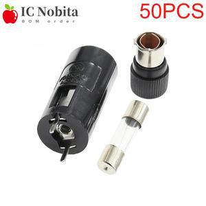 50PCS 5X20MM 퓨즈 홀더 R3-24 10A 250V PCB 패널 장착 고온 저항 베이클라이트 박스