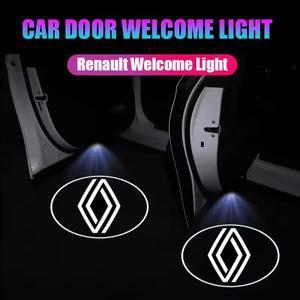 르노 클리오 산데로 캡처 메간 R5 라팔레 심비오즈 QM6용 자동차 도어 LED 프로젝터 섀도우 라이트 램프 2