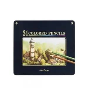 24색 색연필 틴케이스 문화색연필 학습용색연필 MUNHWA 문화색연필 학습용색연필