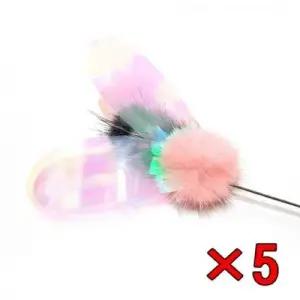 5개묶음 고양이 장난감 낚시 롱스틱 밍크 사탕 WC97592