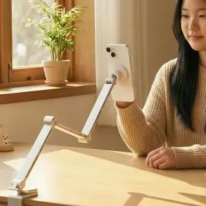 맥세이프 마그네틱 핸드폰 자바라 거치대 누워서 유튜브 침대 항공샷 수직 촬영