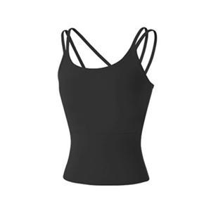 스포츠 크롭 끈나시 블랙 1P 패드포함 요가복 운동복-WFIYWWC