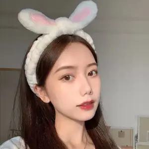 [하프클럽/]토끼 세안 헤어 머리 밴드 극세사 4종 세수 머리띠