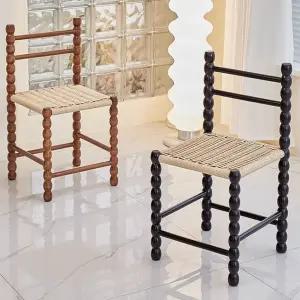 기은세 라탄 블랙 인테리어 체어 원목 식탁 의자