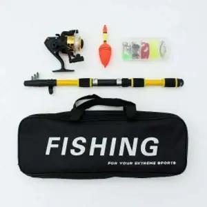 파워피싱 루어+릴+낚싯대세트 1.7m 옐로우 입문용릴낚싯대 초보낚시