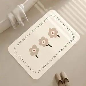 플라워 화장실 규조토매트 논슬립매트 발매트 규조토