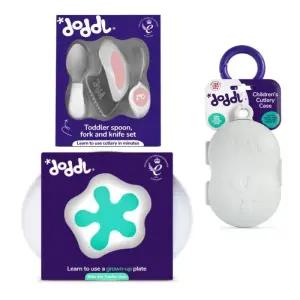 도들 유아식기 3P 케이스 플레이트 이유식 세트 로즈