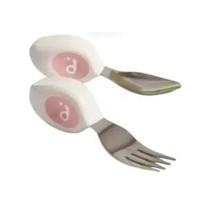 도들 유아식기 스푼 포크 세트 자기주도 연습 로즈