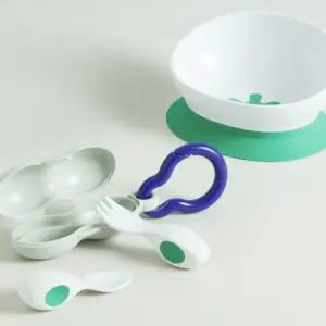 도들 아기 식기 흡착볼 초기 이유식 스푼 포크 세트