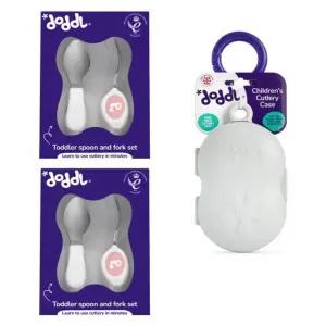 도들 자기주도 이유식 스푼 포크 케이스 세트 로즈