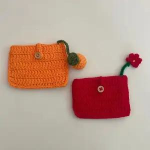 핸드메이드 귤 동백꽃 오렌지 니트 뜨개 카드지갑 지갑 파우치 미니 키링 가방걸이 소품샵