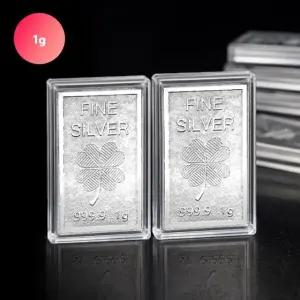 [골드퀸즈] 999.9 행운의 크로버 실버바 1g 2개