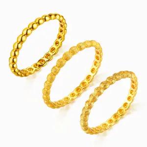 [한국금다이아몬드] 순금 유광 샌딩 글리터 볼 반지 24K 1.875g 3종 택 1