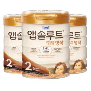 앱솔루트 명작 2FL 분유 2단계(6~12개월) 800g 3캔